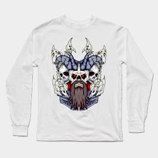 Dark face bone Long Sleeve T-Shirt